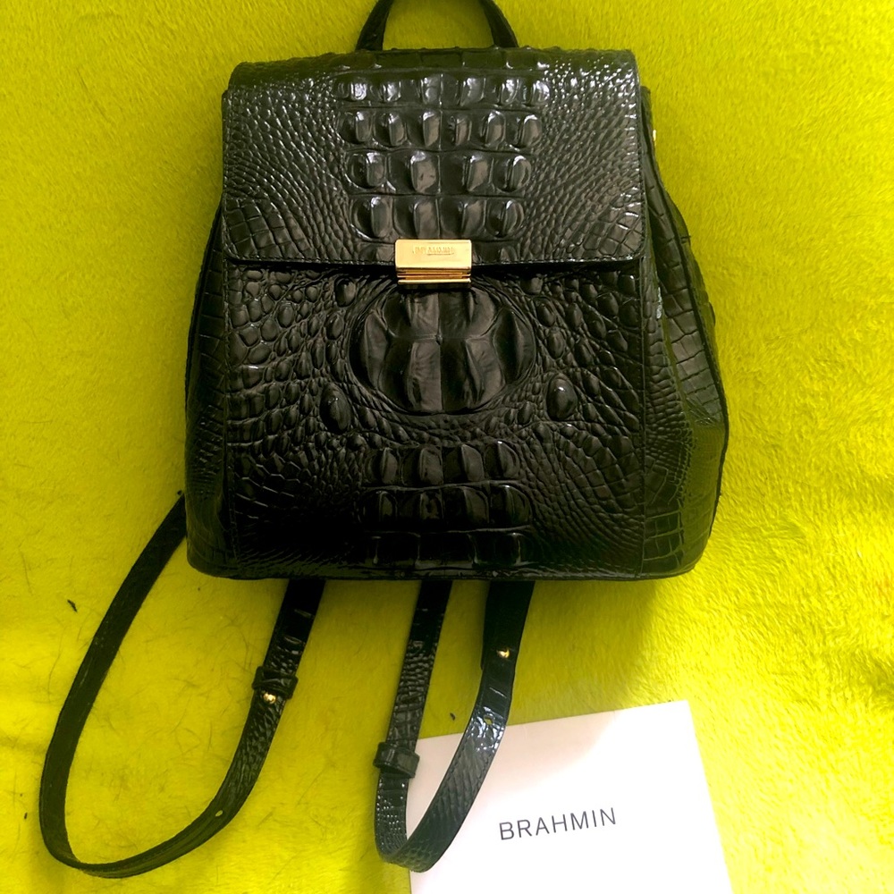 Gorgeous Brahmin Margo Backpack in Black Melbourne. Almost new! Priced to move!